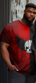 Big & Tall Colorblock Skull Jeans for big men view 2