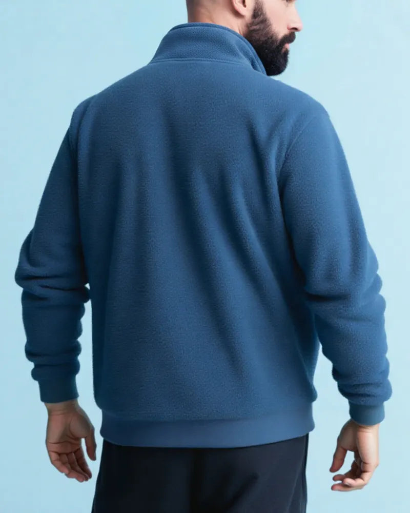 Big & Tall Blue Solid Color Polo Shirt for big men view 18