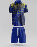 Big & Tall Geometric T-Shirt Shorts Set for big men view 1