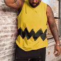 Big & Tall Yellow Graffiti Athletic Men's Clothing for big men view 2