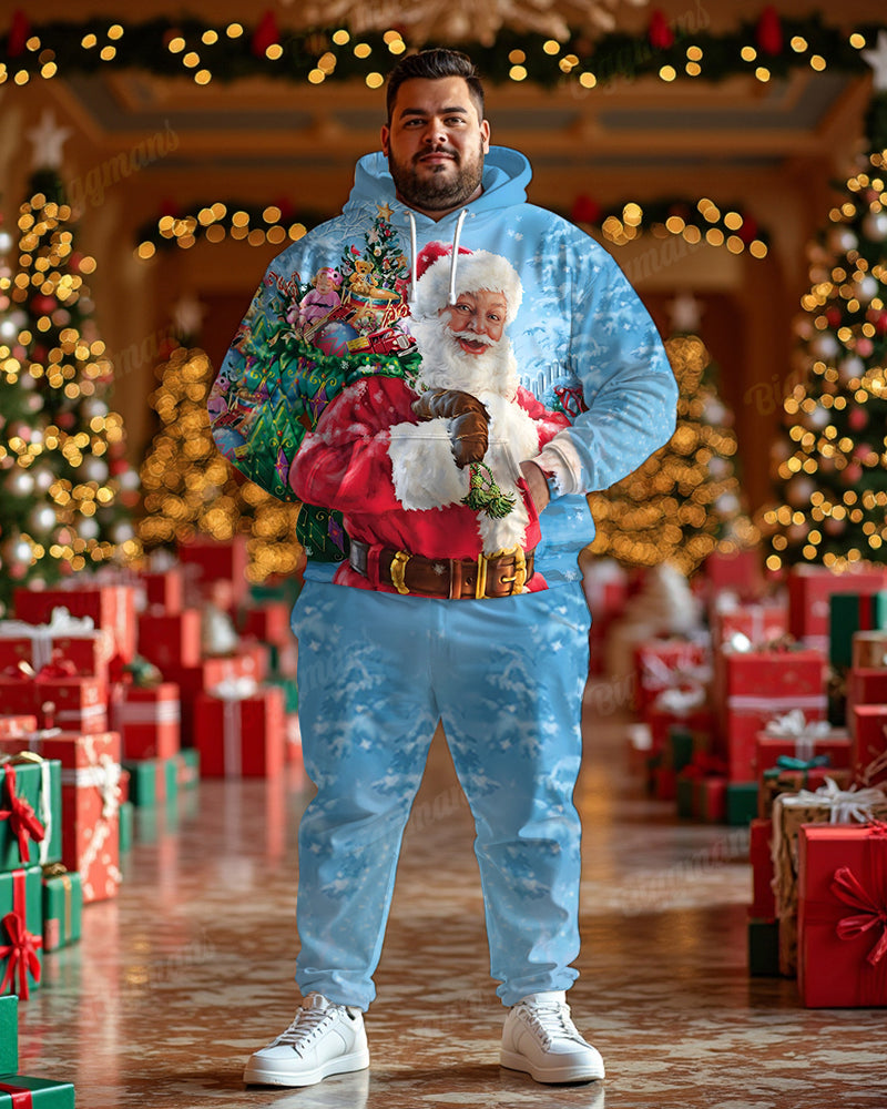 Big & Tall Streetwear Hoodie Sweatpants Set for big men view 1