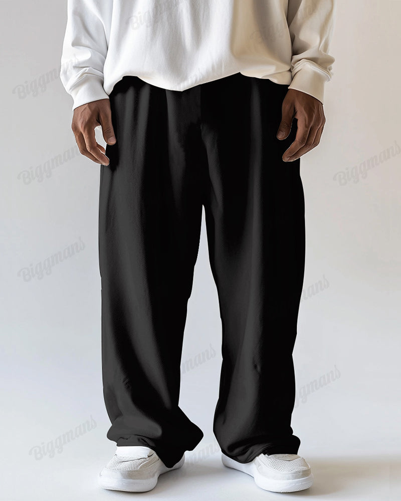 Big & Tall Solid Color Streetwear Jogging Pants for men view 1