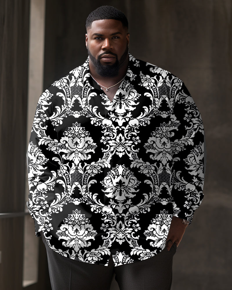 Big & Tall Vintage Shirt Pants Set for big men