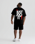 Big & Tall Graphic Streetwear Two-piece Set for big men view 1