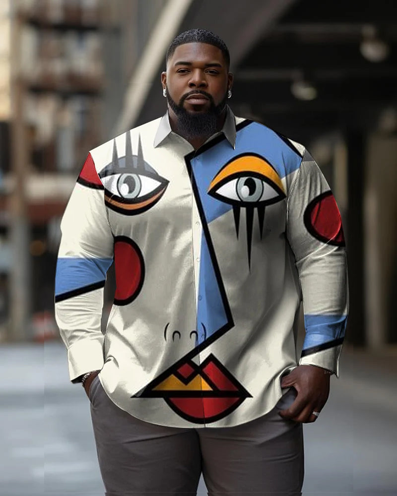 Big & Tall Colorblock Streetwear Jeans for big men