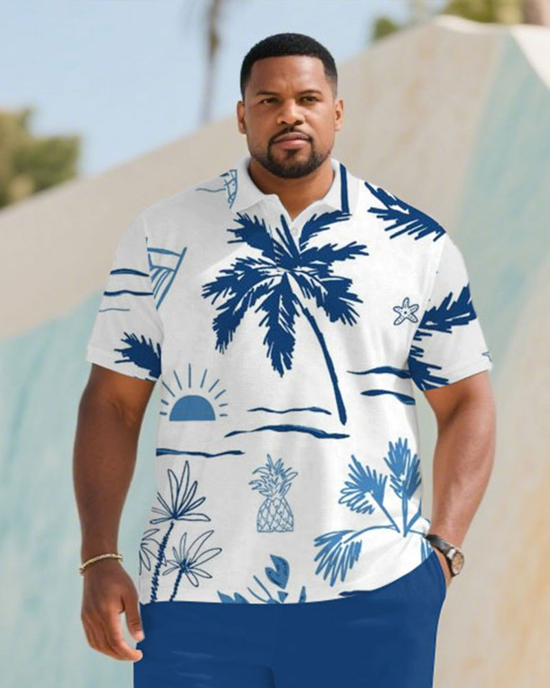 Big & Tall Blue Graphic Jeans for big men view 2