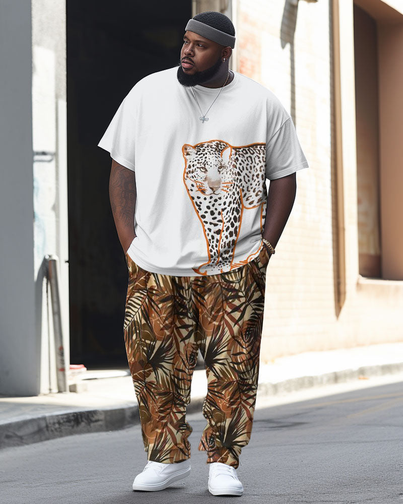 Big & Tall Camouflage Streetwear Two-piece Set for big men view 1