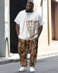 Big & Tall Camouflage Streetwear Two-piece Set for big men view 1