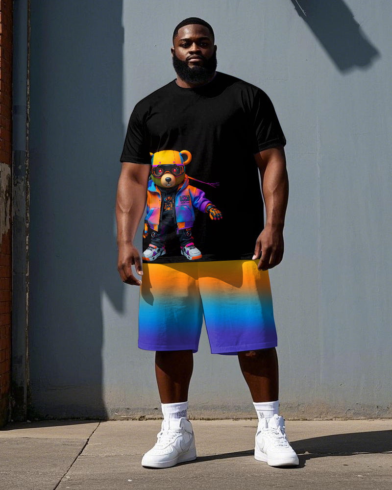 Big & Tall Gradient Streetwear Hoodie for big men view 1