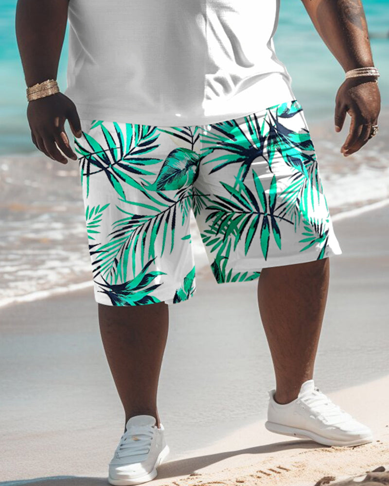 Big & Tall Hawaiian Graphic Tank Top for big men view 3