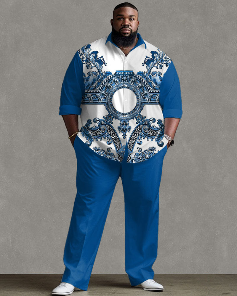 Big & Tall Vintage T-Shirt Pants Set for big men view 1