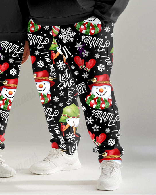 Big & Tall Graphic Hoodie Sweatpants Set for big men view 5
