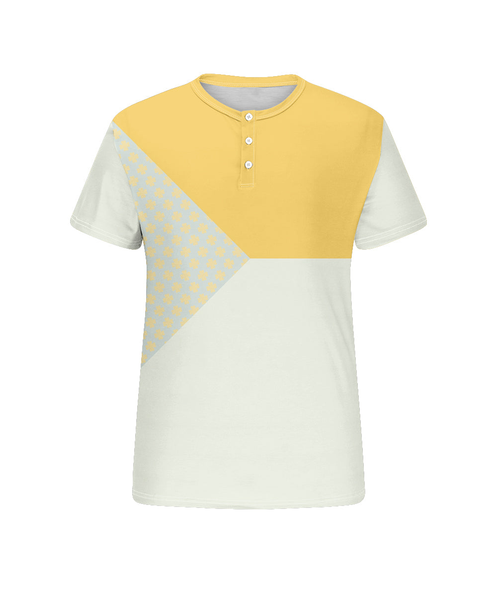 Big & Tall Yellow Geometric Graphic T-Shirt for big men view 4