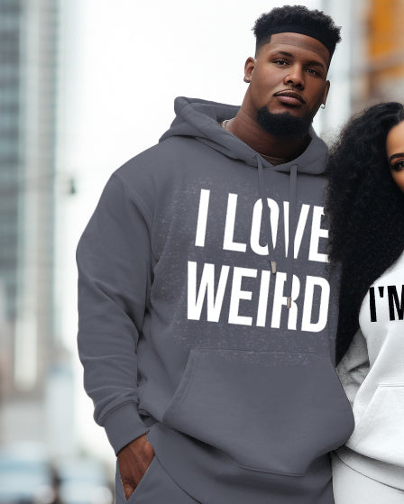 Big & Tall Graphic Hoodie Sweatpants Set for big men view 2
