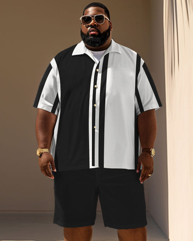 Big & Tall Graphic T-Shirt Shorts Set for big men view 1