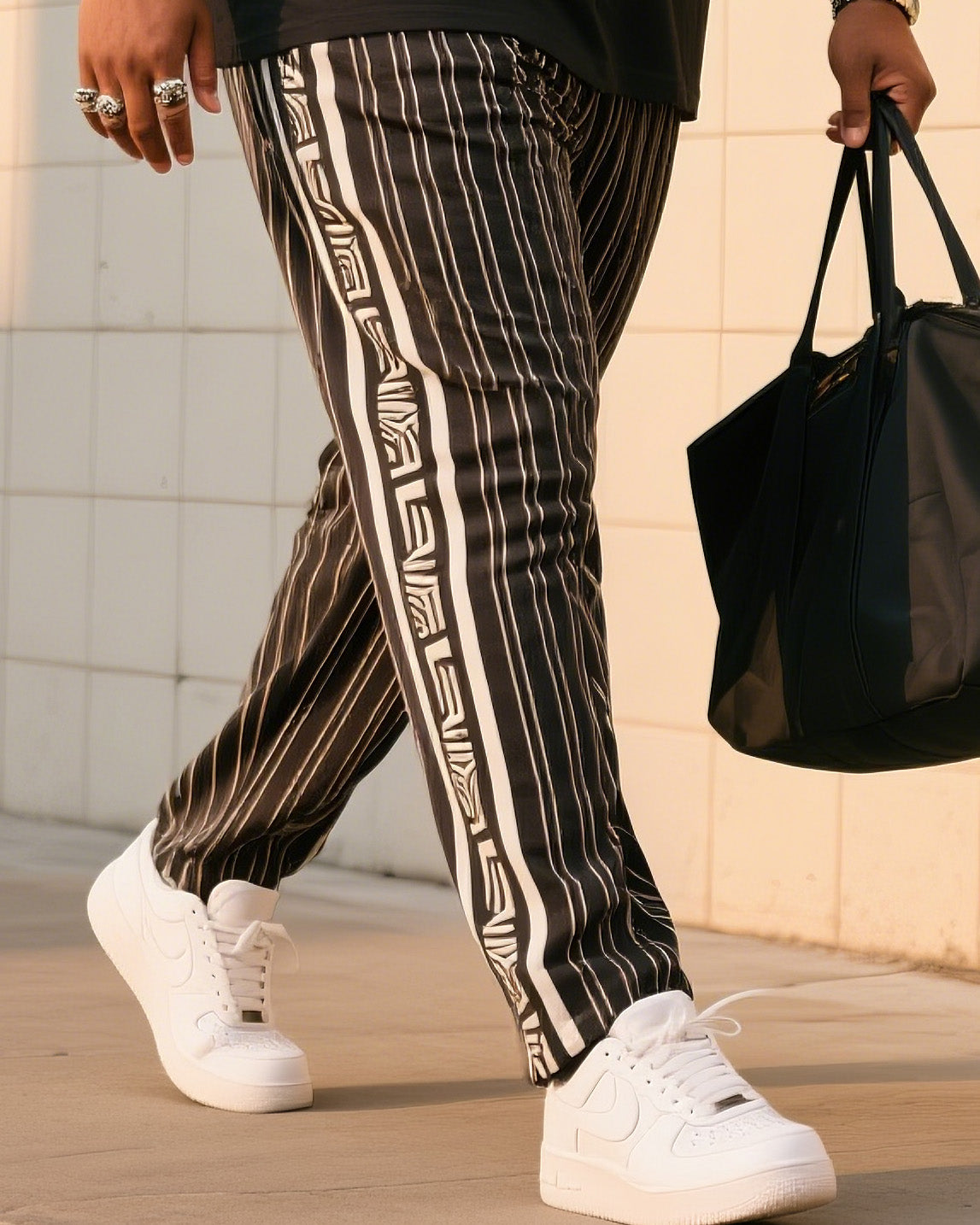 Big & Tall Streetwear Two-piece Set for big men view 3