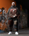 Big & Tall Geometric Hoodie Sweatpants Set for big men view 1