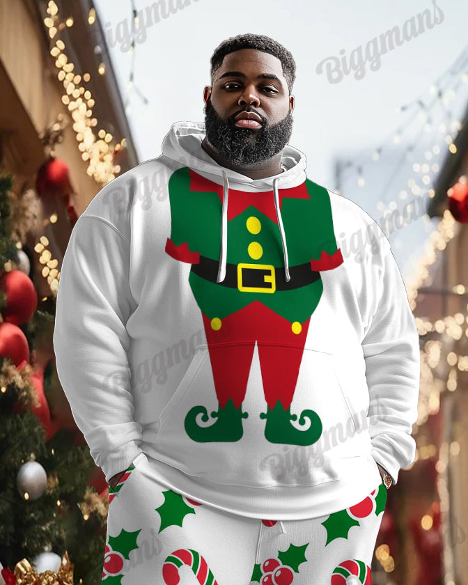 Big & Tall Graphic Hoodie Sweatpants Set for big men view 2