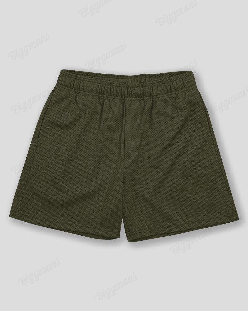 Big & Tall Solid Color Athletic Shorts for big men view 5