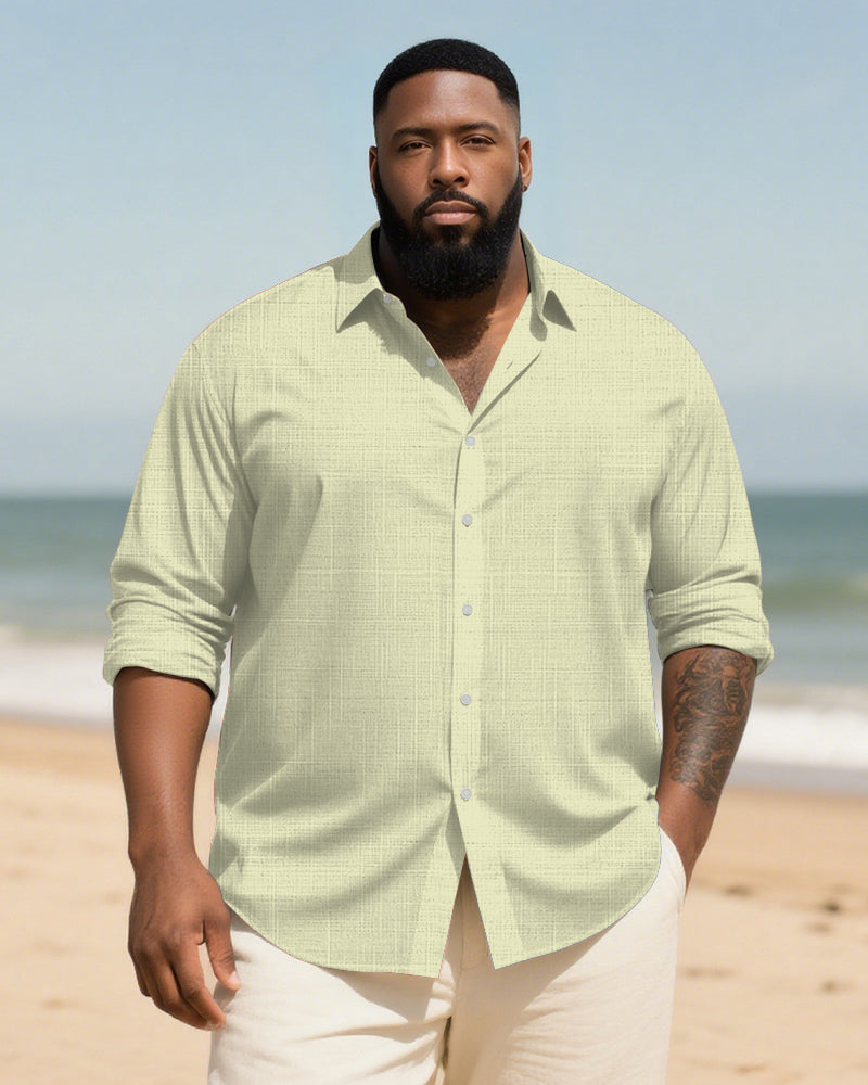 Big & Tall Patchwork Long Sleeve Shirt for big men view 6