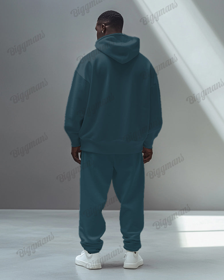 Big & Tall Graphic Hoodie Sweatpants Set for big men view 4