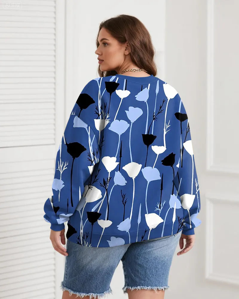Big & Tall Gradient Graphic Floral Men's Clothing for big men view 6