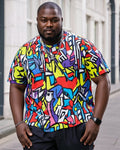 Big & Tall Colorblock Geometric T-Shirt for big men view 1