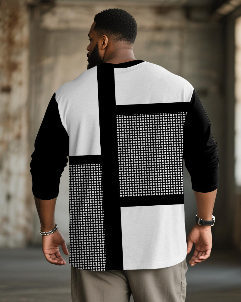 Big & Tall Geometric Graphic T-Shirt for big men view 6