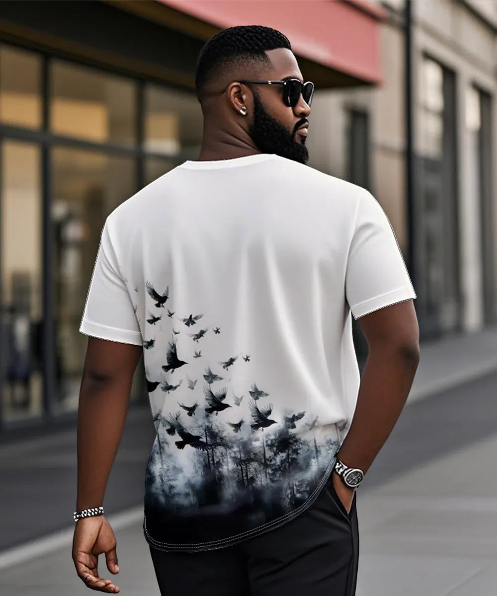 Big & Tall Gradient Graphic T-Shirt for big men view 2