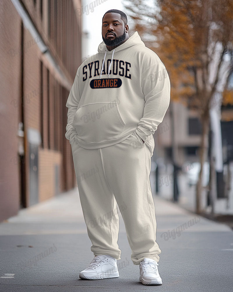 Big & Tall Graphic Hoodie Sweatpants Set for big men view 1