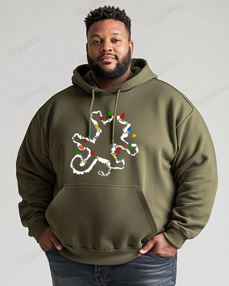 Big & Tall Athletic Streetwear Hoodie Sweatpants Set for big men view 3