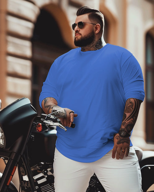 Big & Tall Solid Color T-Shirt for big men view 5