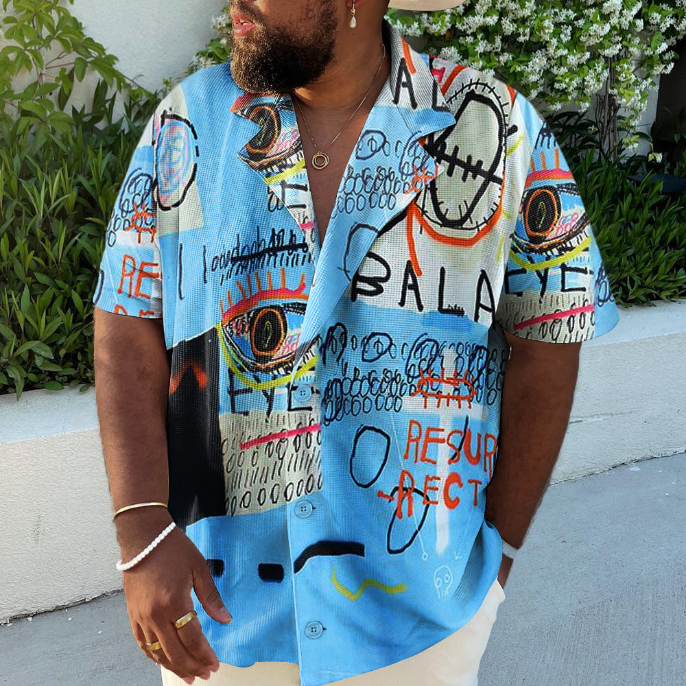 Big & Tall Vintage Short Sleeve Shirt for big men