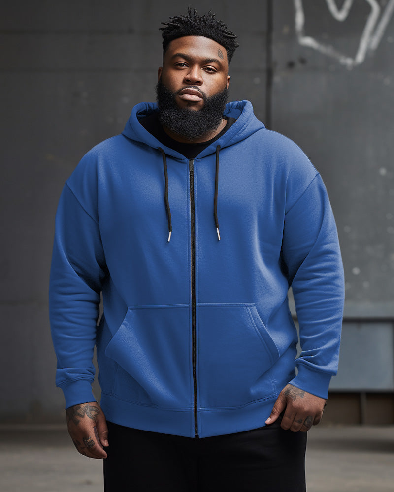 Big & Tall Solid Color Streetwear Hoodie for big men view 13