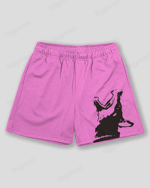 Big & Tall Graphic Graffiti Athletic Shorts for big men view 1