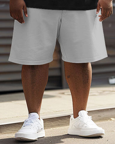 Big & Tall Colorblock Geometric T-Shirt Shorts Set for big men view 4