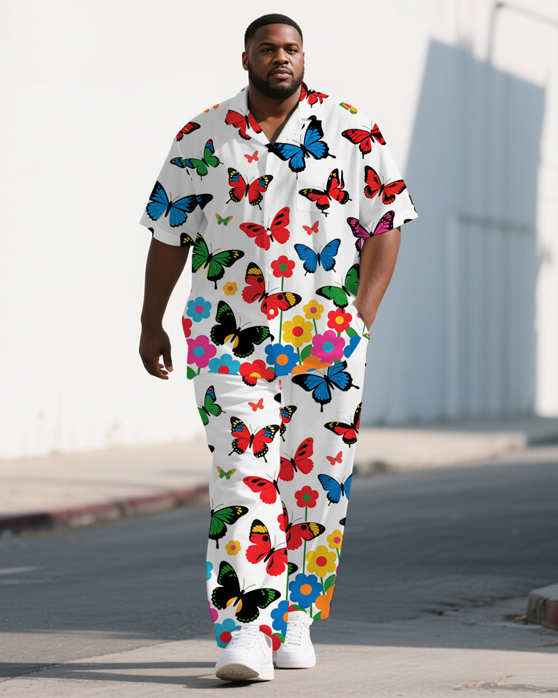Big & Tall Streetwear T-Shirt Pants Set for big men view 1