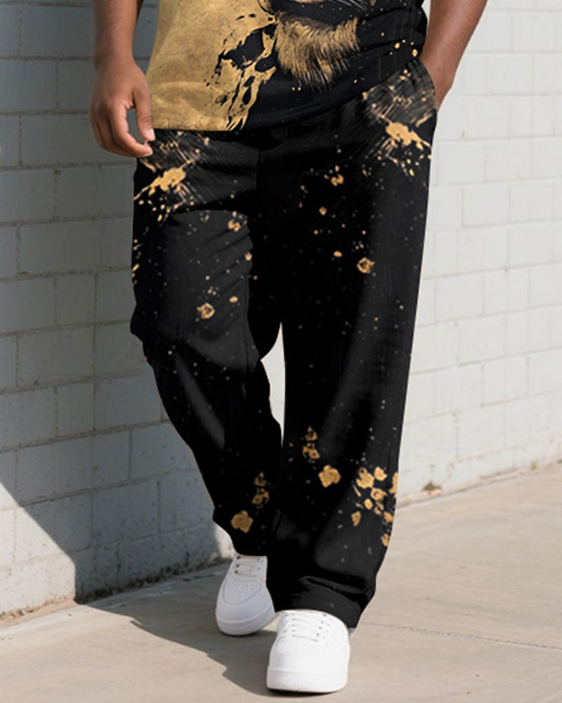 Big & Tall Graphic Vest Pants Set for big men view 3
