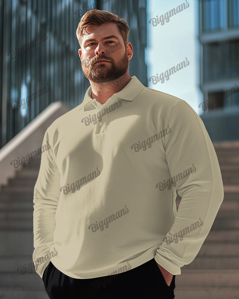 Big & Tall Solid Color Polo Shirt for big men view 5