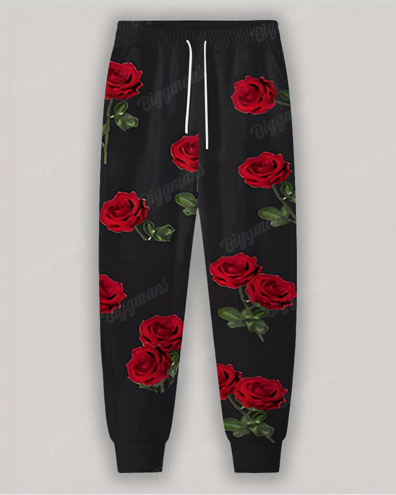 Big & Tall Graphic Hoodie Sweatpants Set for big men view 4