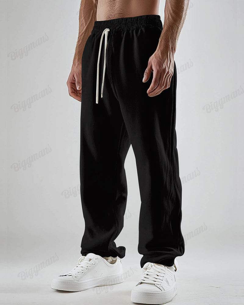 Big & Tall Solid Color Streetwear Jogging Pants for men view 9
