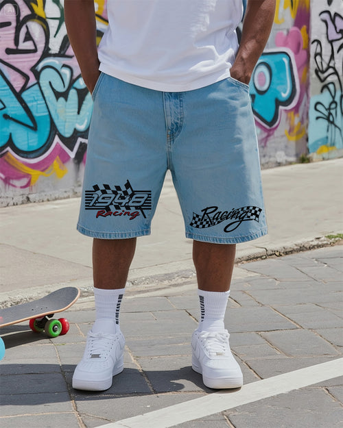 Big & Tall Denim Graffiti Streetwear Jeans for big men
