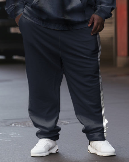 Big & Tall Colorblock Hoodie Sweatpants Set for big men view 5