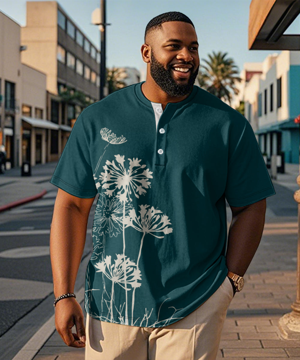 Big & Tall Green Graphic T-Shirt for big men view 1