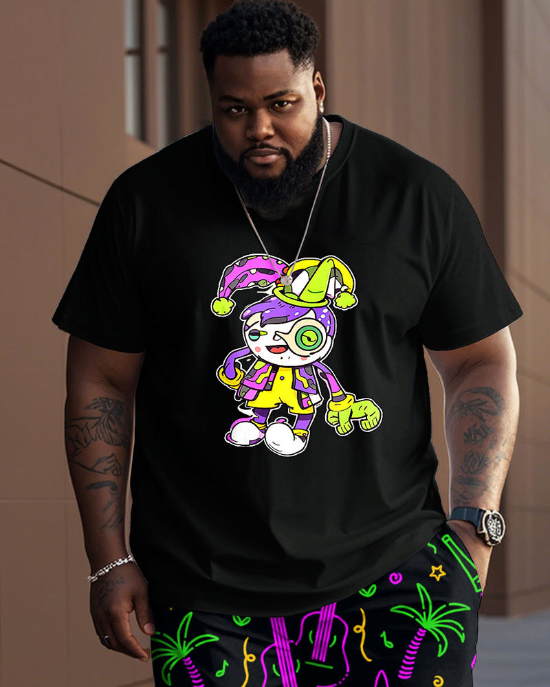 Big & Tall Graphic T-Shirt Pants Set for big men view 2