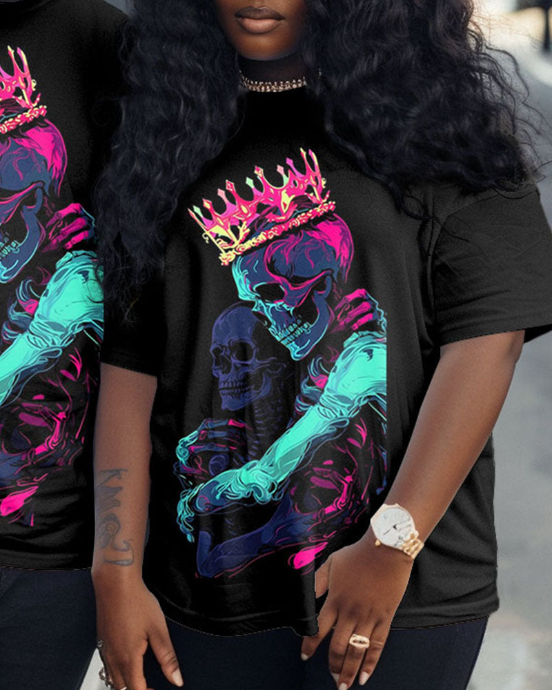 Big & Tall Graphic Skull Jeans for big men view 3