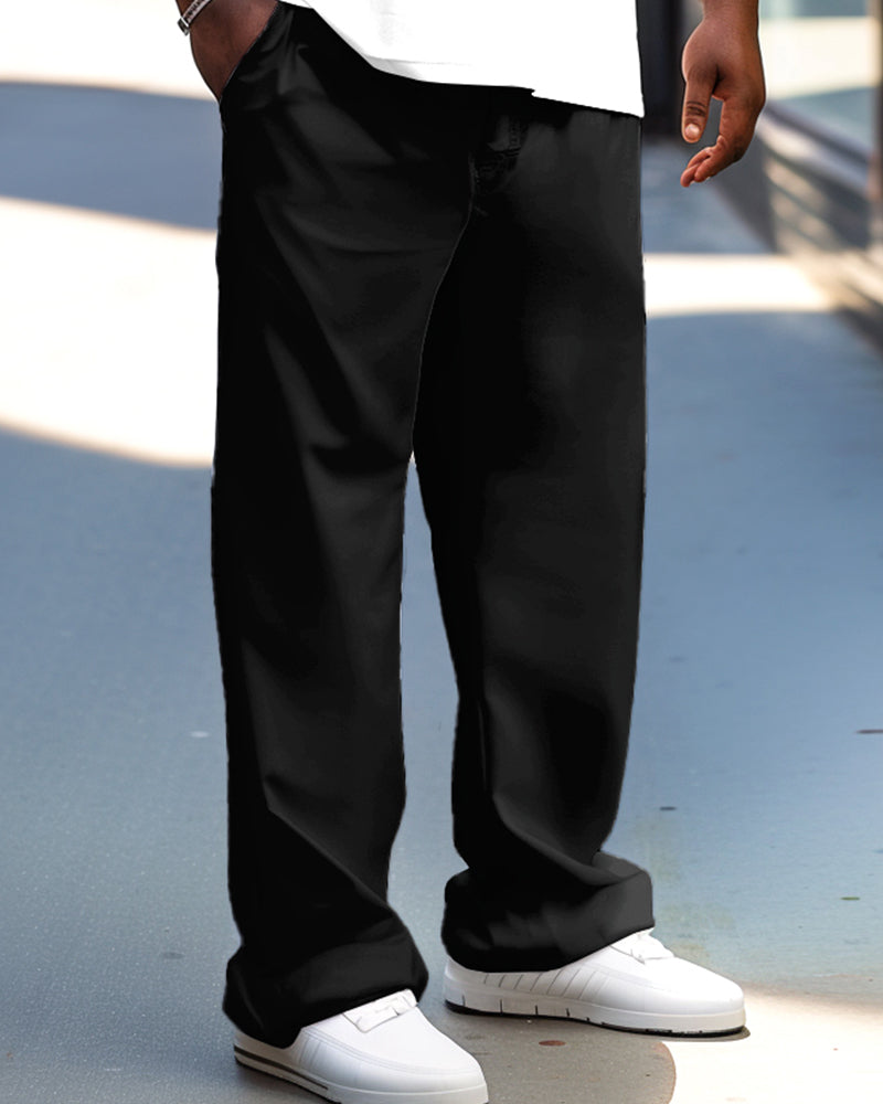 Big & Tall Streetwear Polo Pants Set for big men view 3