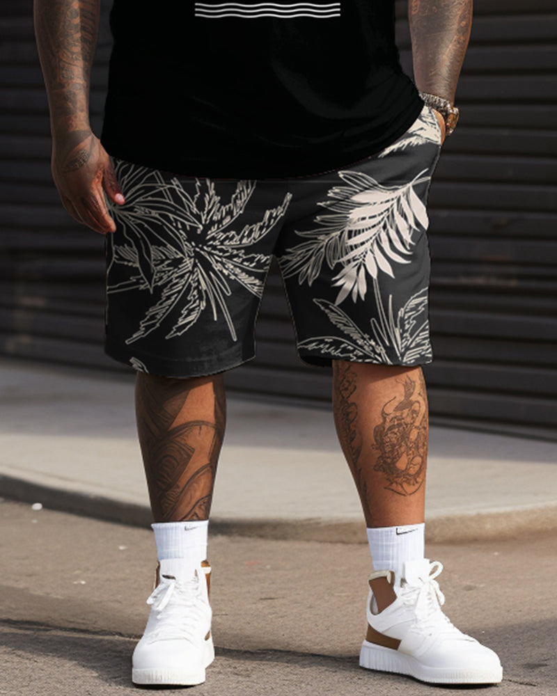 Big & Tall Hawaiian Graphic Two-piece Set for big men view 3