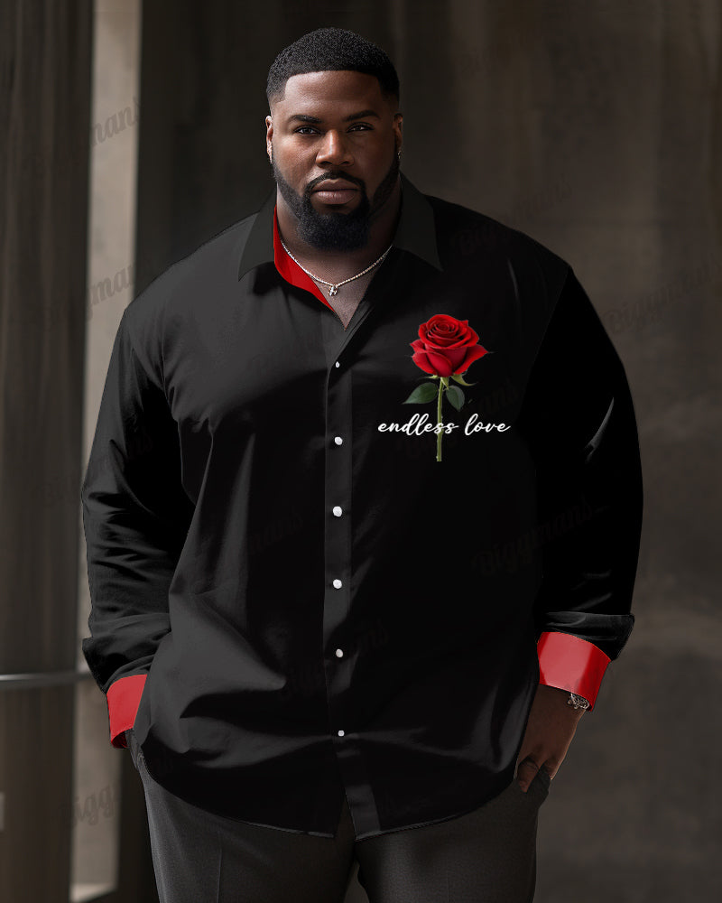 Big & Tall Business Casual Long Sleeve Shirt for big men