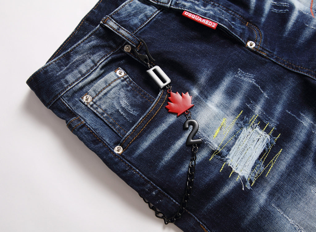 Big & Tall Blue Denim Graffiti Jeans for big men view 6